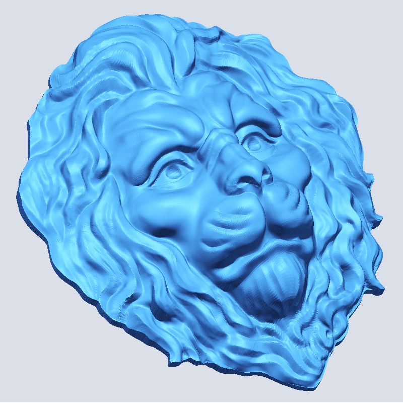 Голова льва (барельеф 3D)
