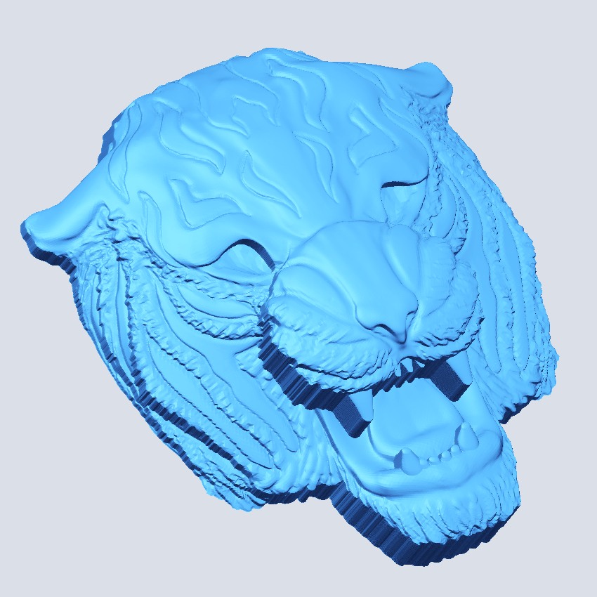 Голова тигра  (барельеф 3D)
