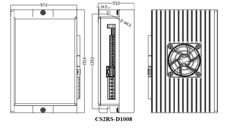 Чертеж габаритный CS2RS-D1008