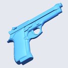 Пистолет "Беретта" (3D модель полная)