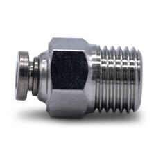 PC6-01 AISI304 - фитинг пневматический цанговый из нержавеющий стали - 3