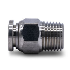 PC8-04 AISI304 - фитинг пневматический цанговый из нержавеющий стали - 3