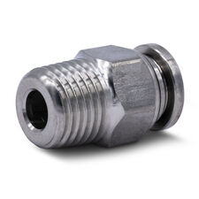 PC8-04 AISI304 - фитинг пневматический цанговый из нержавеющий стали - 2