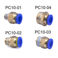 PC10-02 - фитинг пневматический цанговый из латуни - 2