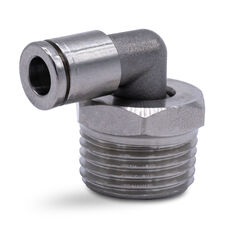 PL12-01 AISI304 -  фитинг пневматический из нержавеющий стали с резьбой - 2