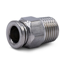 PC8-04 AISI304 - фитинг пневматический цанговый из нержавеющий стали