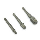 Переходник шестигранник 1/4" - квадрат 3/8", 65 мм