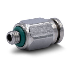 PC4-M5 AISI304 - фитинг пневматический цанговый из нержавеющий стали - 2
