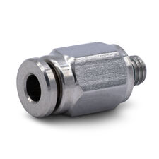 PC4-M5 AISI304 - фитинг пневматический цанговый из нержавеющий стали